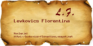 Levkovics Florentina névjegykártya